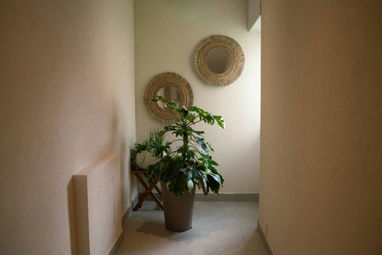 The corridor to the rooms