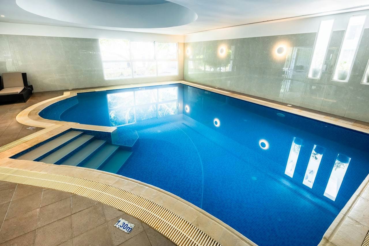The indoor pool